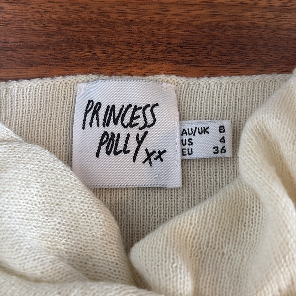Princess Polly Cream Ruched Top - Picture 2 of 2